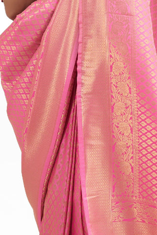 BABY PINK KANJEEVARAM HANDLOOM SILK SAREE