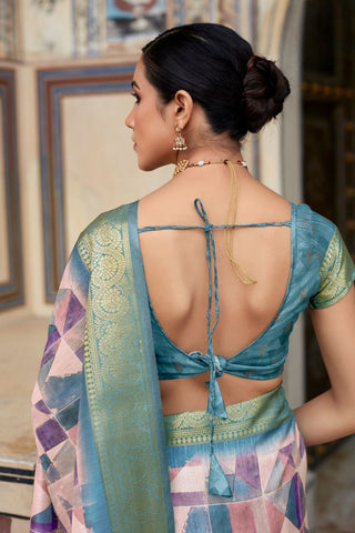 Blue Pure Handloom Silk Saree_Kumari Sarees