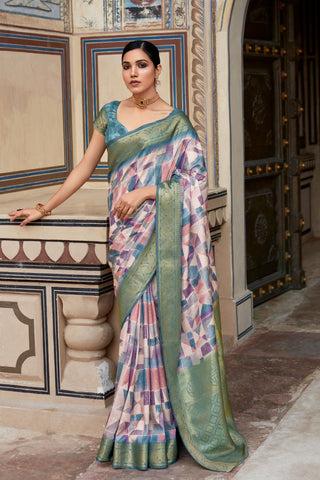 Blue Pure Handloom Silk Saree_Kumari Sarees