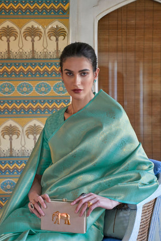GREEN KANJEEVARAM HANDLOOM SILK SAREE