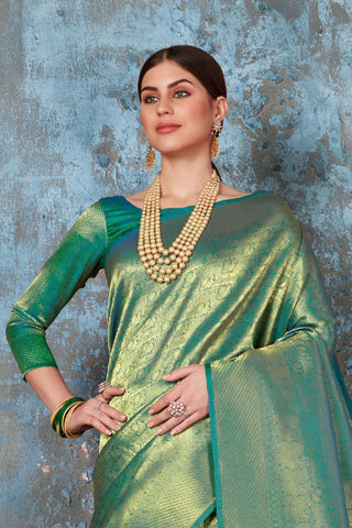 GREEN KANJEEVARAM HANDLOOM SILK SAREE