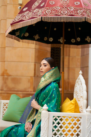 GREEN KANJEEVARAM HANDLOOM SILK SAREE