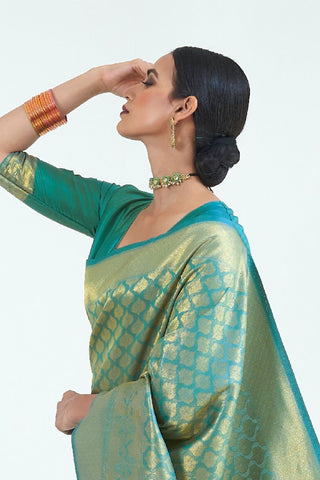 GREEN KANJEEVARAM HANDLOOM SILK SAREE