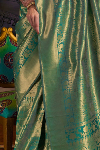 GREEN KANJEEVARAM HANDLOOM SILK SAREE