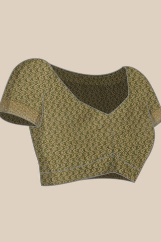 Green Kanjeevaram Organza Saree_Kumari Sarees