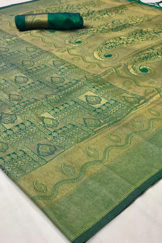 GREEN KANJEEVARAM HANDLOOM SILK SAREE