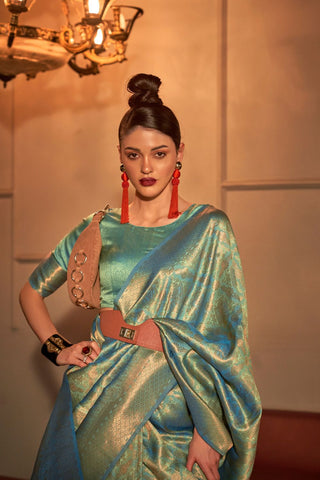 GREEN KANJEEVARAM HANDLOOM SILK SAREE