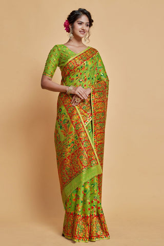 Green Soft Silk Saree_Kumari Sarees
