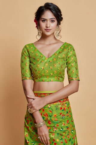 Green Soft Silk Saree_Kumari Sarees