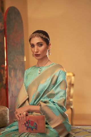 GREEN KANJEEVARAM HANDLOOM SILK SAREE