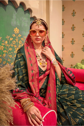 Green Patola Silk Saree