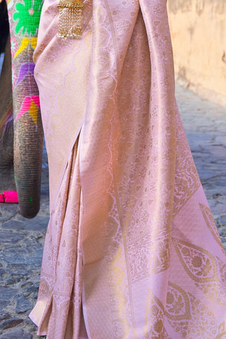 LILAC KANJEEVARAM HANDLOOM SILK SAREE