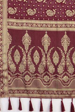 Maroon Georgette Silk Saree _Kumari Sarees