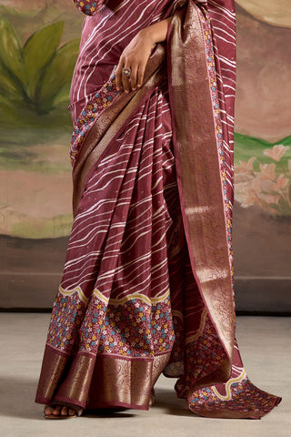 MAROON MALAI DOLA SILK SAREE
