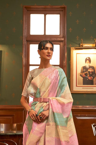 Multi Colour Organaza Sequins - Value Added Saree_Kumari Sarees