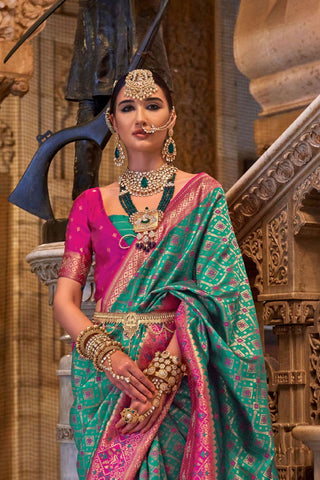 Multi Colour Banarasi Patola Silk Saree