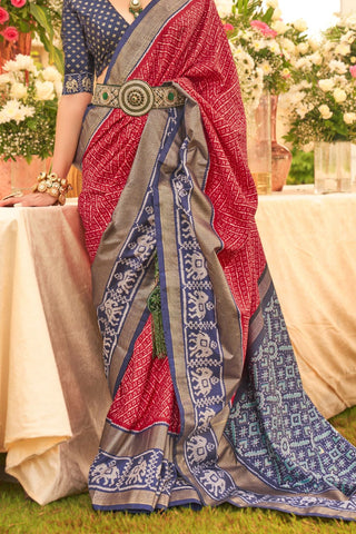 Multi Colour Banarasi Patola Silk Saree_Kumari Sarees