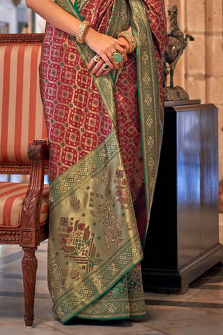 Multi Colour Banarasi Patola Silk Saree_Kumari sarees