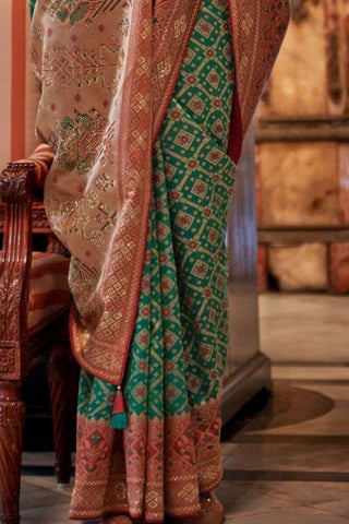 Multi Colour Banarasi Patola Silk Saree_Kumari Sareess