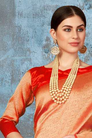 ORANGE KANJEEVARAM HANDLOOM SILK SAREE