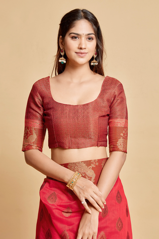 Pink Chanderi Cotton Saree_Kumari Sarees