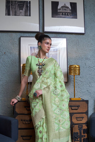 PURE LINEN HANDLOOM WEAVING SAREE