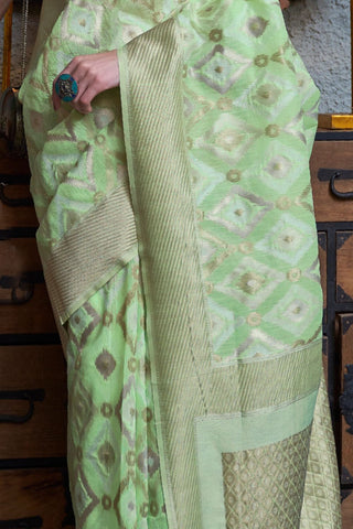 PURE LINEN HANDLOOM WEAVING SAREE