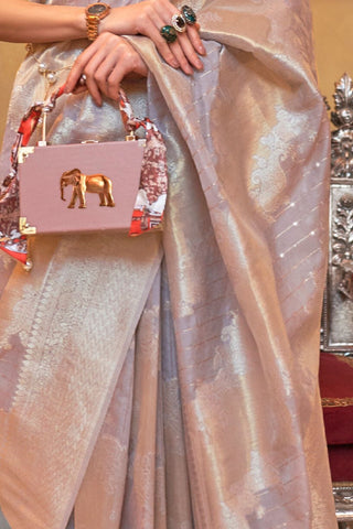 PASTEL PURPLE MODAL SEQUINS VALUE ADDED SILK SAREE