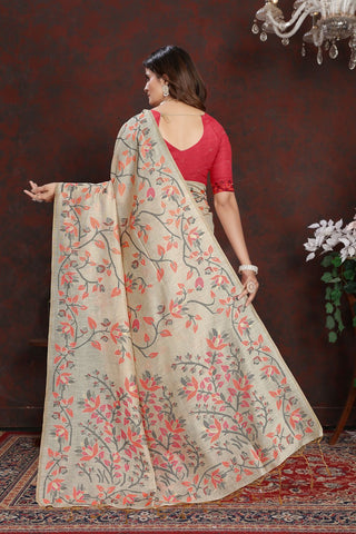 Pink Pure Jamdani Mulmul Cotton Saree_Kumari Sarees