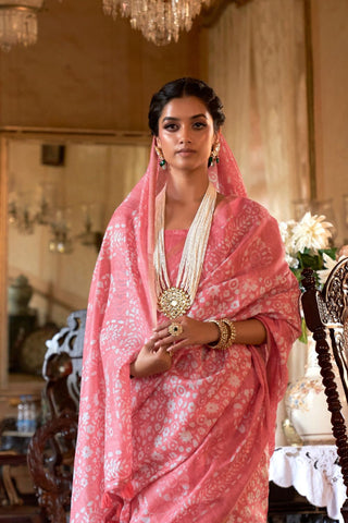 Pink Banarasi Patola Silk Saree_Kumari Sarees