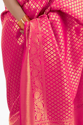 PINK KANJEEVARAM HANDLOOM SILK SAREE