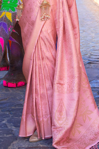 PINK KANJEEVARAM HANDLOOM SILK SAREE