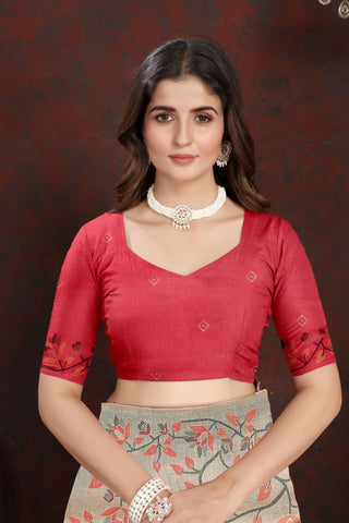 Pink Pure Jamdani Mulmul Cotton Saree_Kumari Sarees