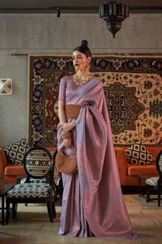 PINK KANJEEVARAM HANDLOOM SILK SAREE