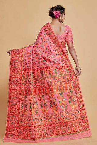 Pink Soft Silk Saree_Kumari Sarees