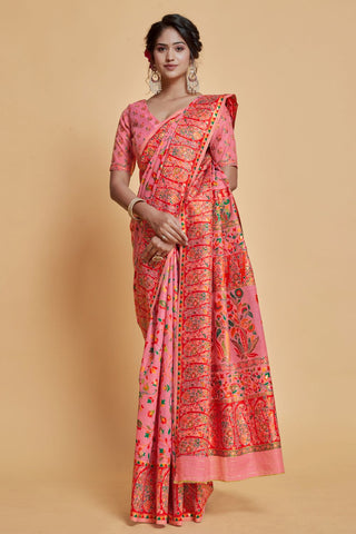 Pink Soft Silk Saree_Kumari Sarees
