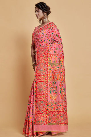 Pink Soft Silk Saree_Kumari Sarees