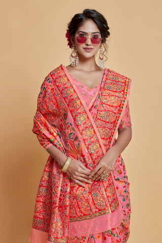 Pink Soft Silk Saree_Kumari Sarees