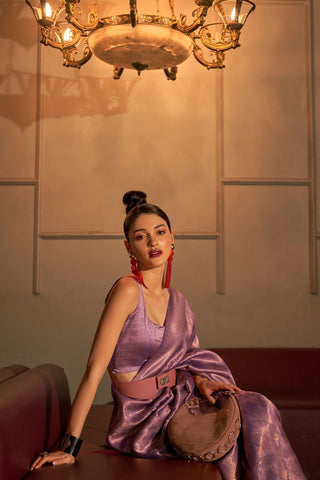 PURPLE KANJEEVARAM HANDLOOM SILK SAREE
