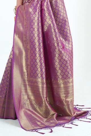 PURPLE KANJEEVARAM HANDLOOM SILK SAREE