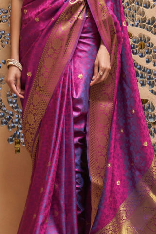 Purple Pure Kanjeevaram Silk Saree