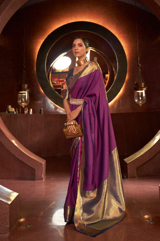 PURPLE KANJEEVARAM HANDLOOM SILK SAREE