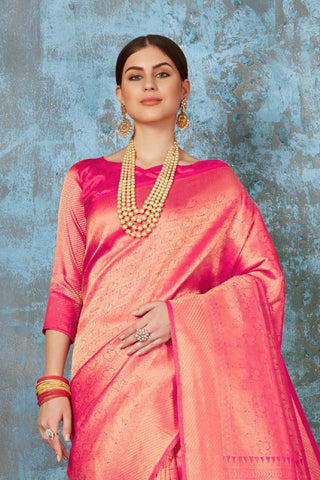 RED KANJEEVARAM HANDLOOM SILK SAREE