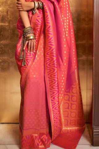 Red Handloom Weaving Silk Saree_Kumari Sarees