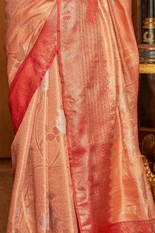 Red Handloom Weaving Silk Saree_Kumari Sarees