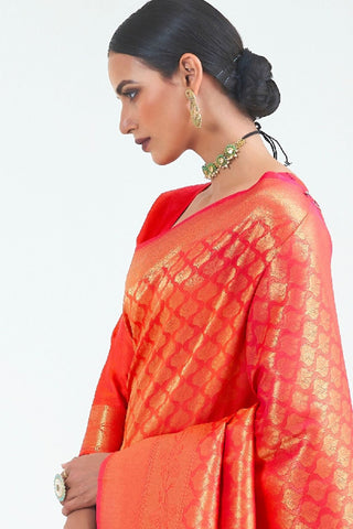 RED KANJEEVARAM HANDLOOM SILK SAREE