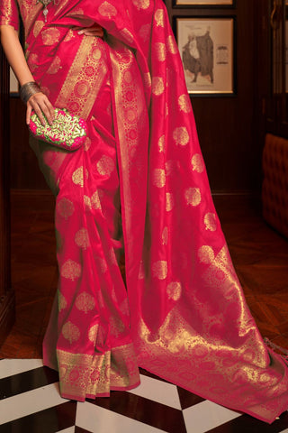 Red Handloom Weaving Silk Saree_Kumari Sarees