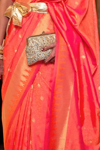 Red Handloom Weaving Silk Saree_Kumari Sarees
