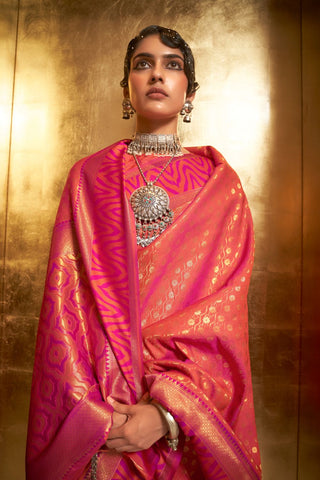 Red Handloom Weaving Silk Saree_Kumari Sarees