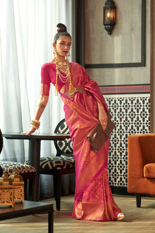 RED KANJEEVARAM HANDLOOM SILK SAREE